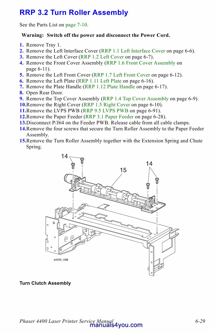 Xerox Phaser 4400 Parts List and Service Manual-5